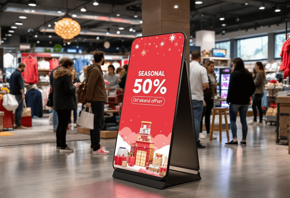 Display PLV au sol en magasin